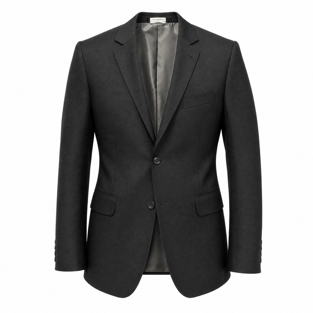 Jhane‎ Barnes Mens Blazer 46 Regular Black Super 140s Wool Cashmere Sport Coat